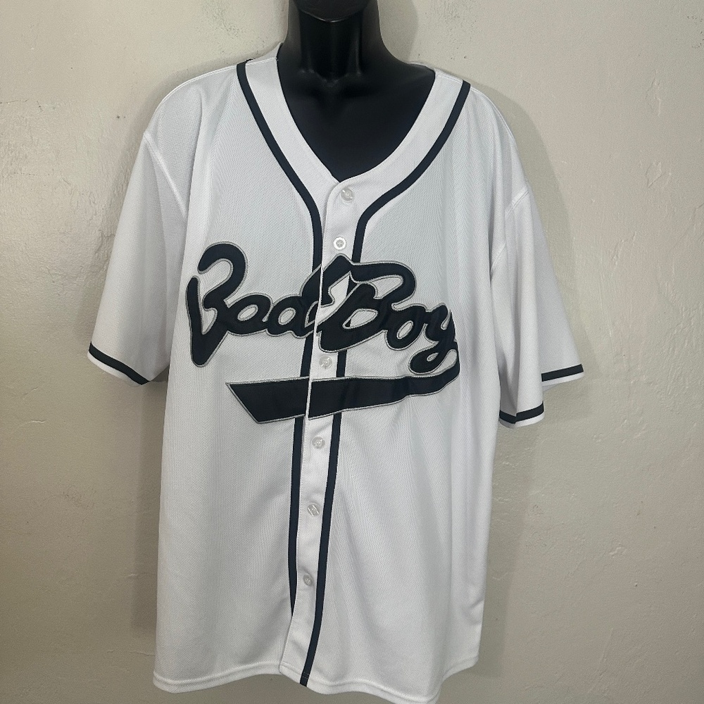 Bad Boy Biggie Embroidered Jersey XXXL runs small Gently worn Poly blend